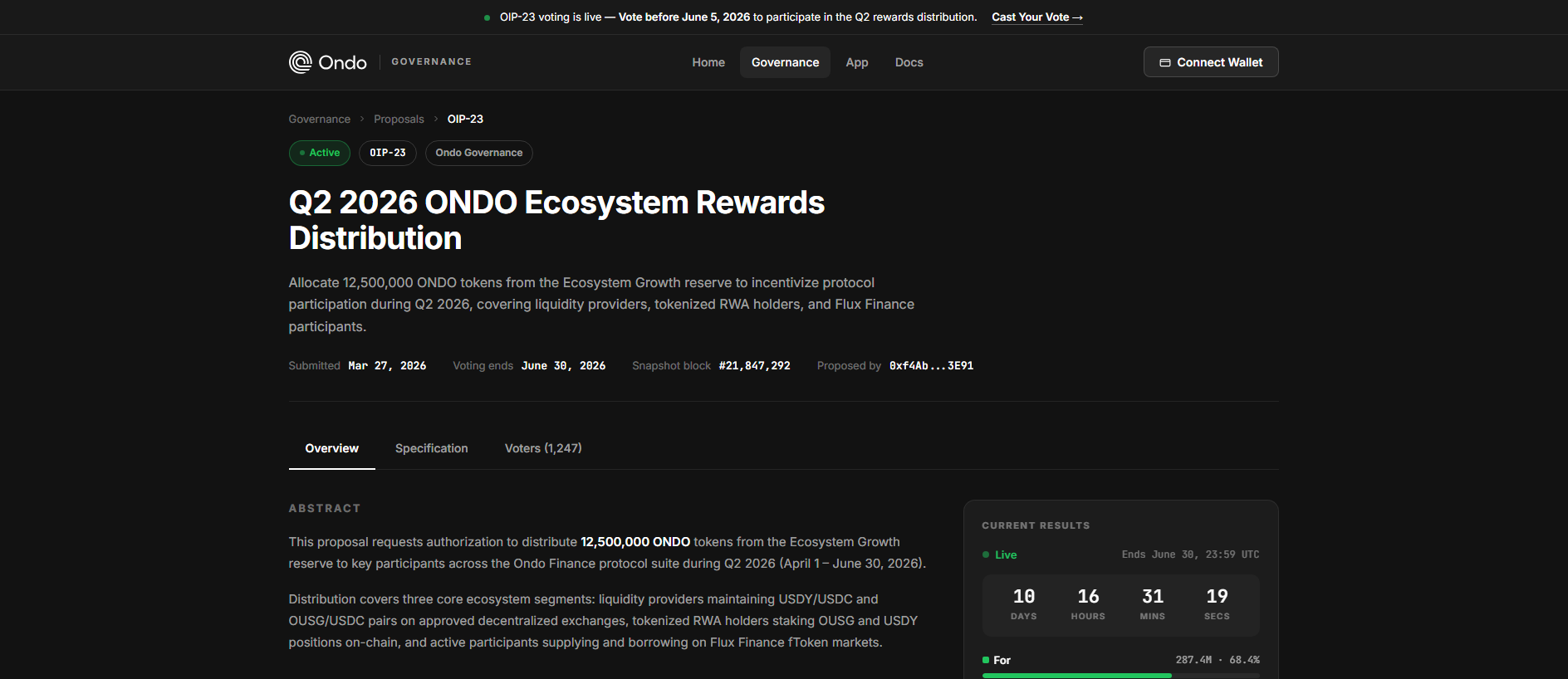 Screenshot of ondo-tokenizations.com