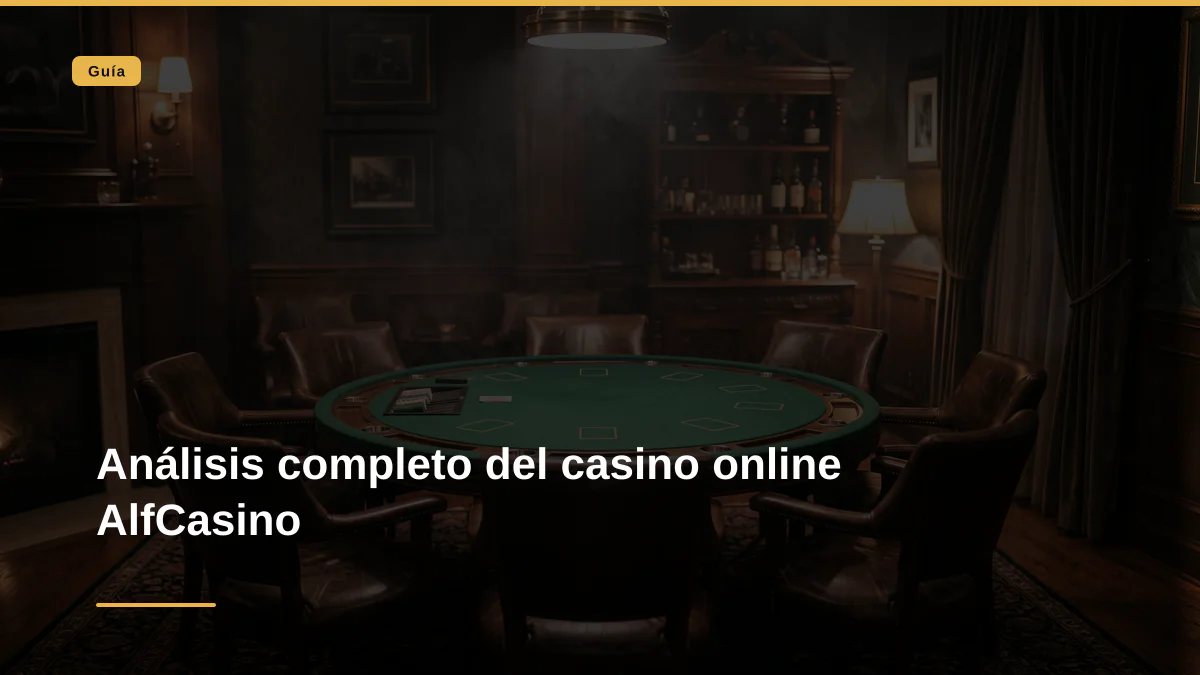 Análisis completo del casino online AlfCasino