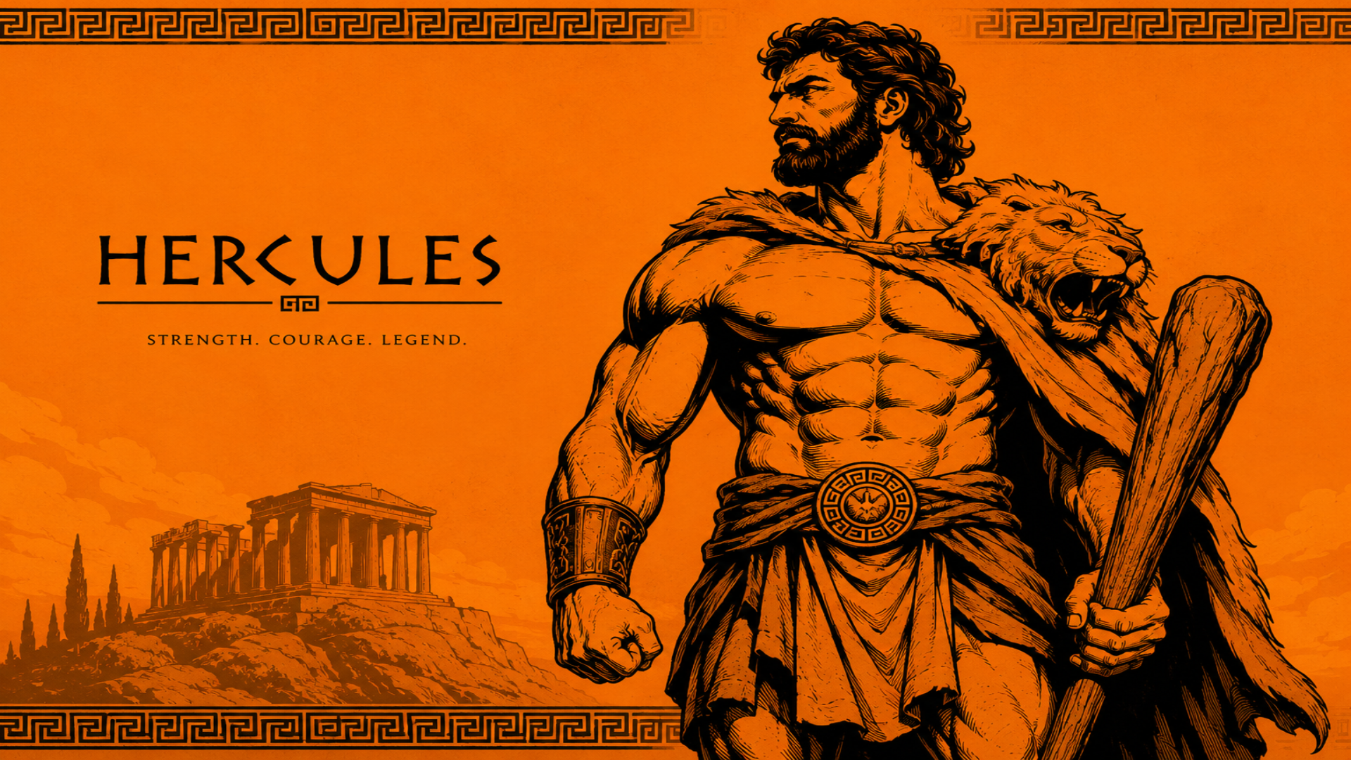 Hercules Strength Courage Legend, a Greek mythology desktop wallpaper