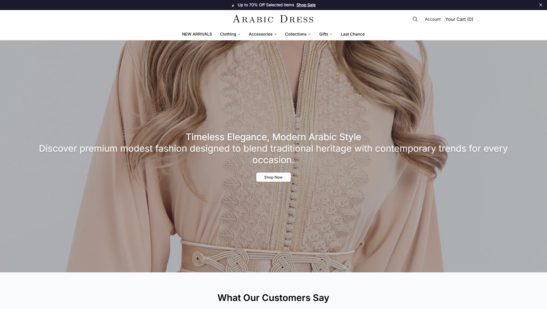Stored capture of arabicdressfashion.shop