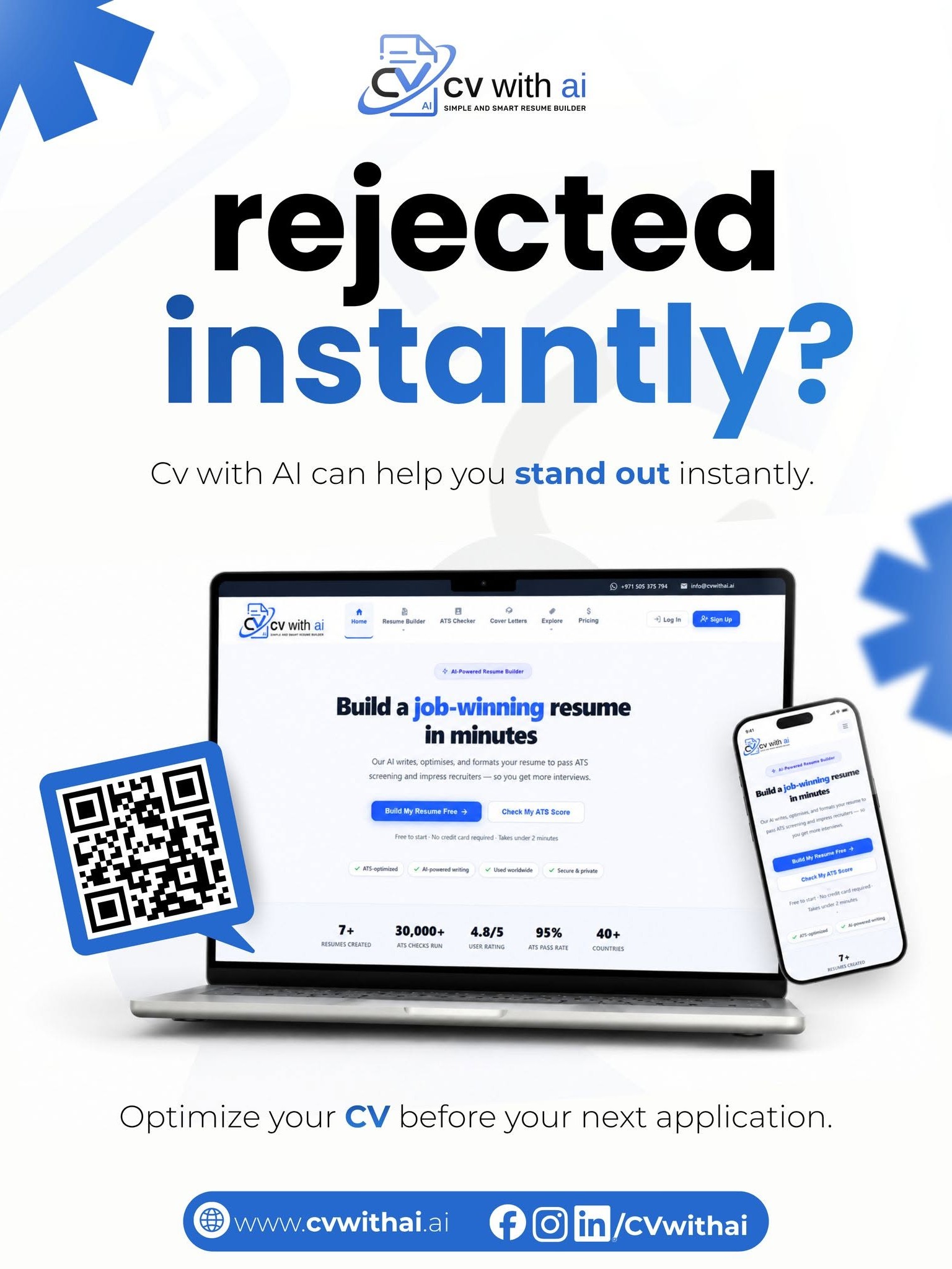SAAS (Cvwithai) Social Media Post Creative Design