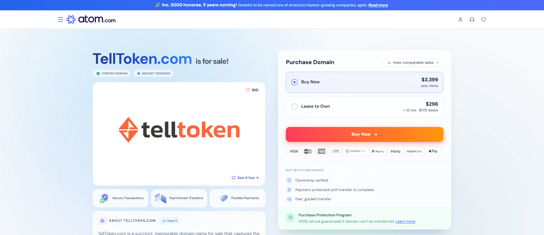 Stored capture of telltoken.com