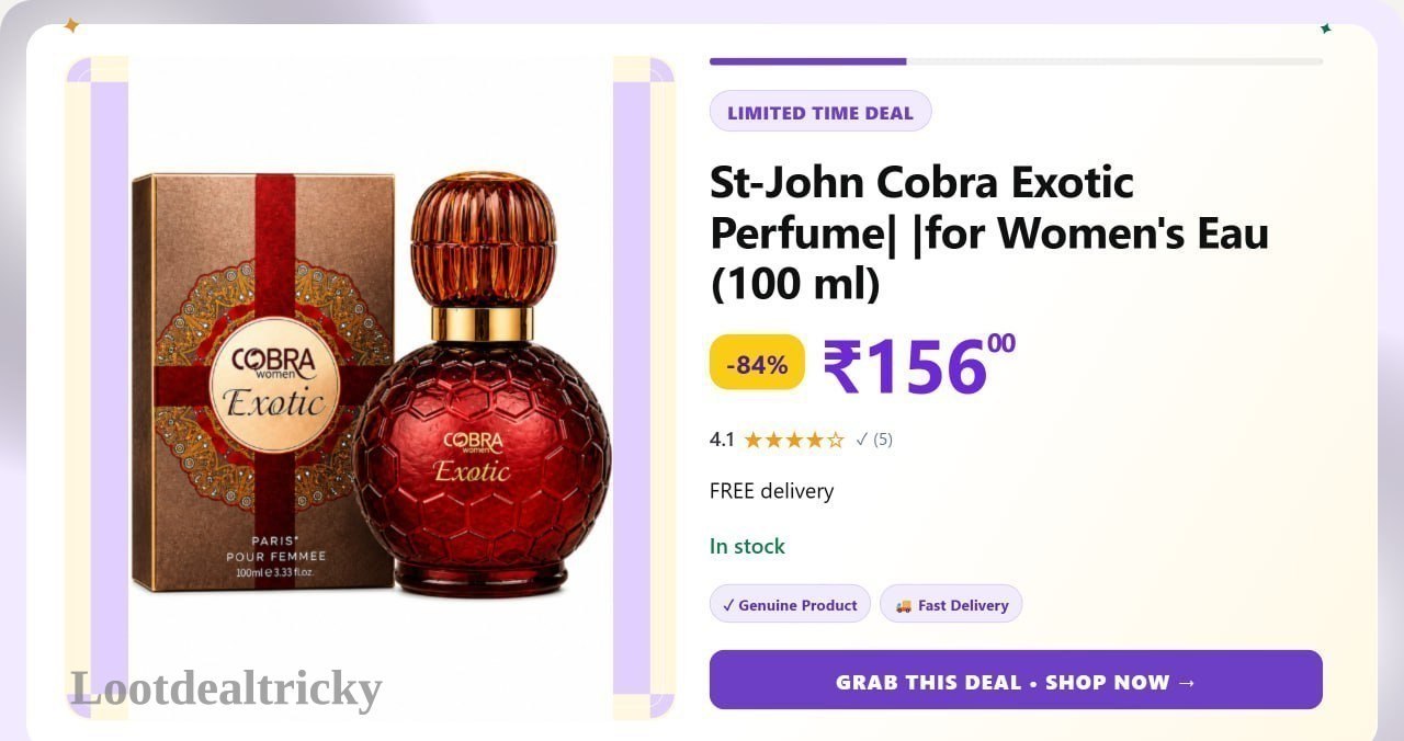 st John Cobra – Just ₹156 | Limited Time Loot Offer st John Cobra – Just ₹156 | Limited Time Loot Offer