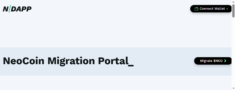 Screenshot of neocoin-migration.pages.dev