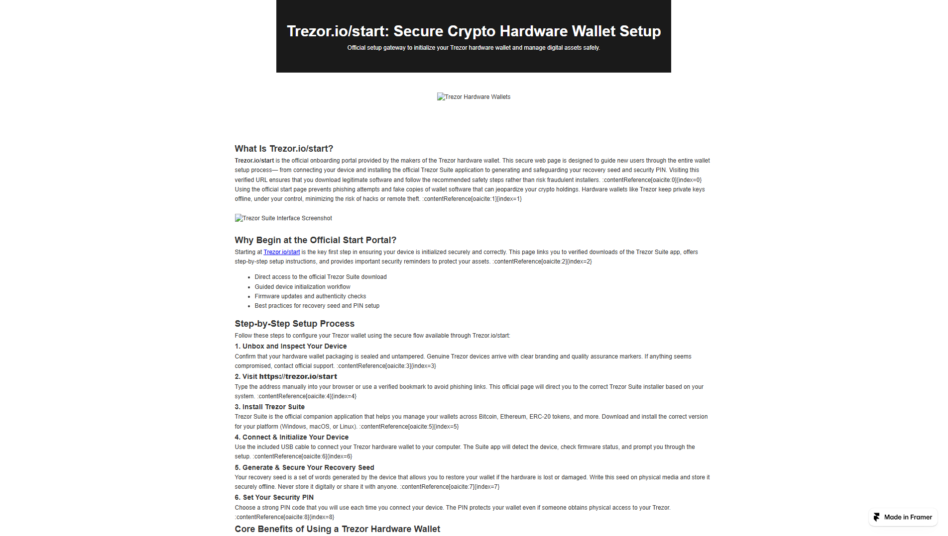 Stored capture of trezor-io-strtt.framer.ai