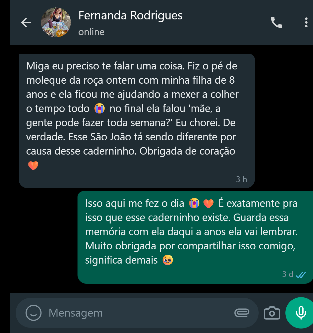 Depoimento de cliente
