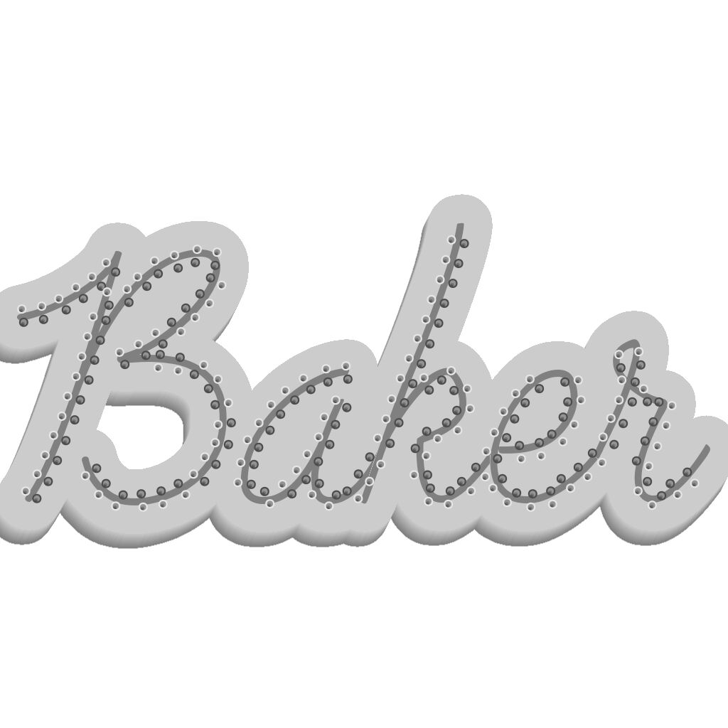 This is a complicated cribbage board design. I would build it if my name was Baker.