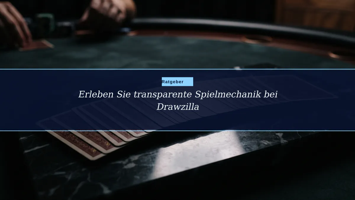 Erleben Sie transparente Spielmechanik bei Drawzilla