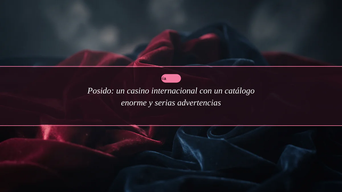 Posido: un casino internacional con un catálogo enorme y serias advertencias