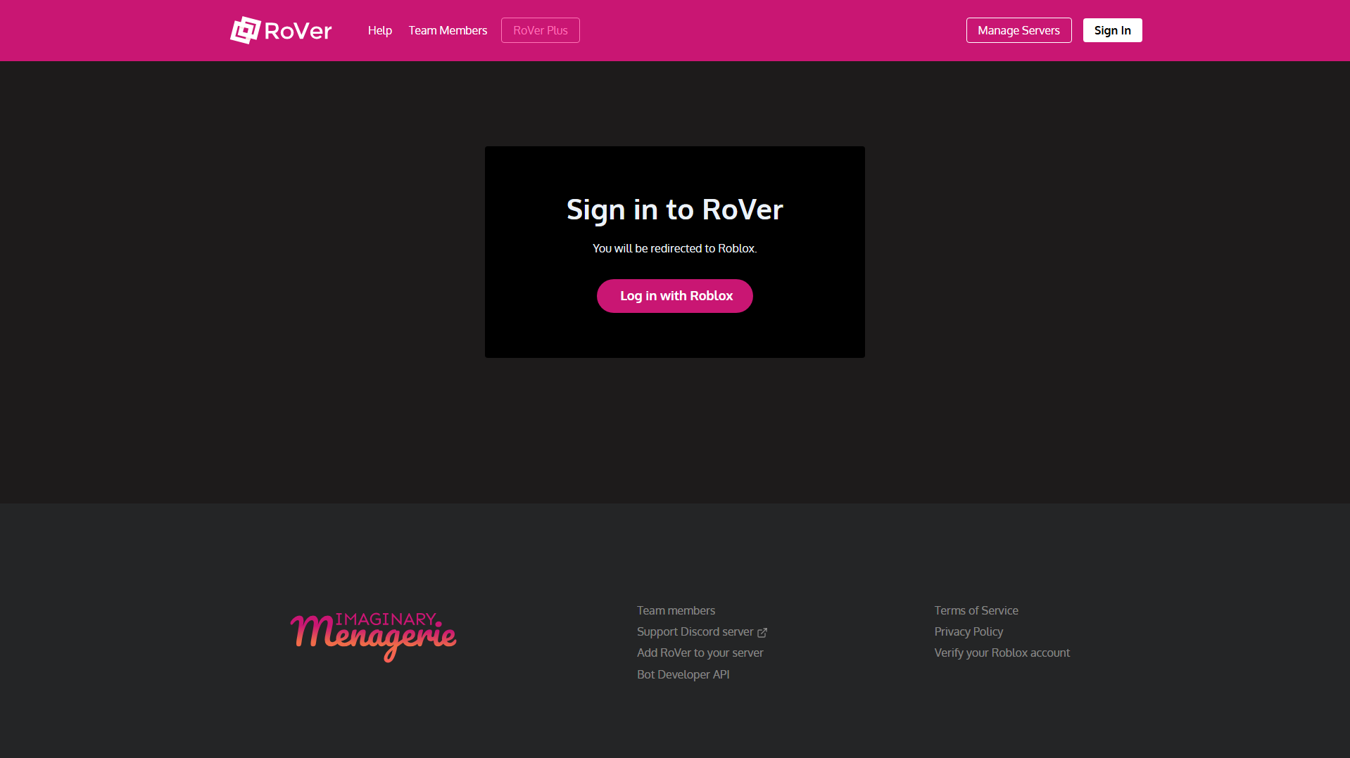 Forensic screenshot of rover-link.ink showing the phishing page layout