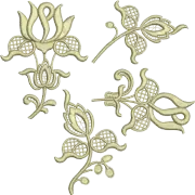 15 Flr Applique 4 Design Set