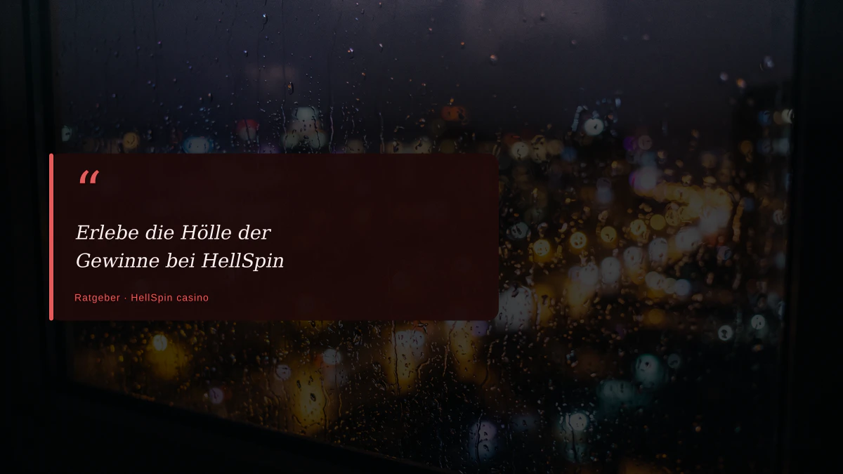 Erlebe die Hölle der Gewinne bei HellSpin
