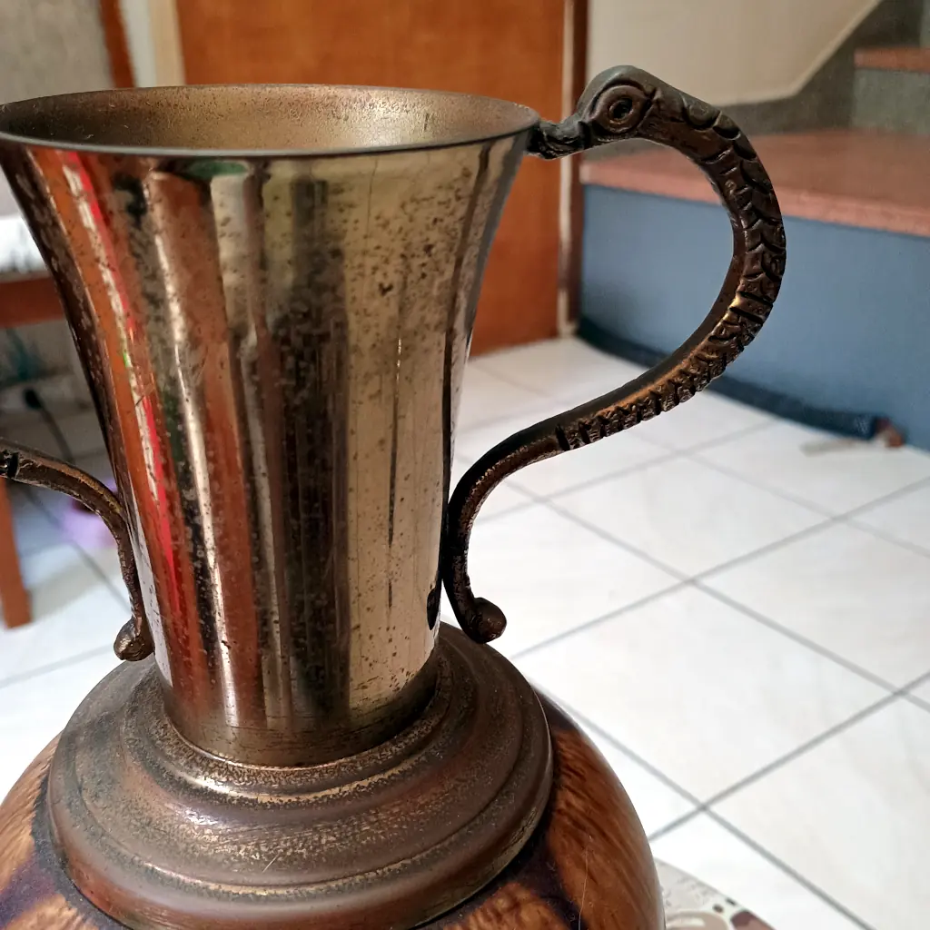 Ânfora antiga de Índia |Anos 60/70 – Fino e Valioso Objeto de Decoração. - Foto 3
