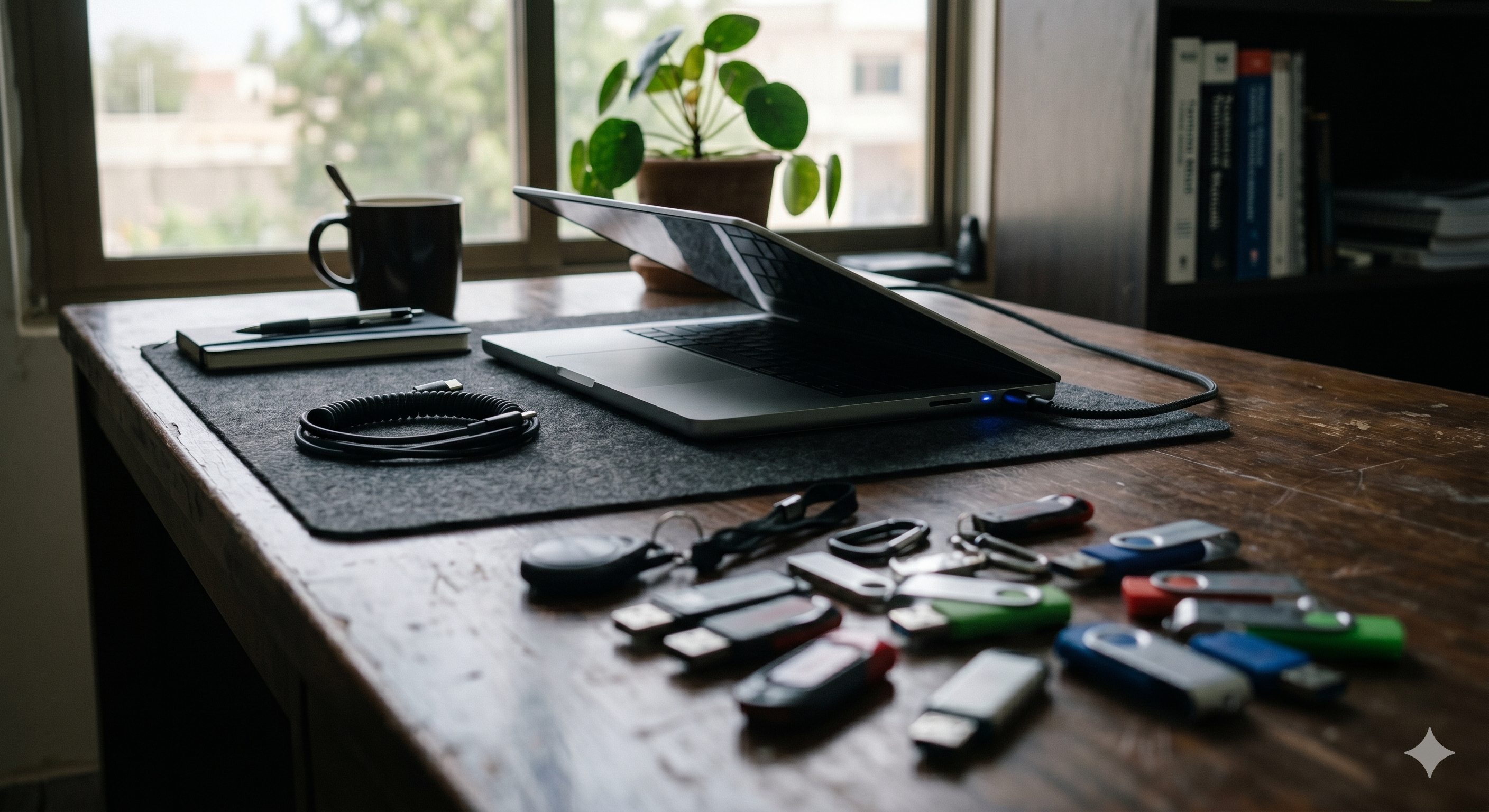 IT professional managing enterprise security policies on a monitor network