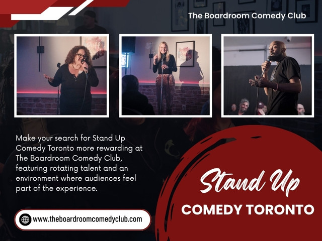 They happen because performers and audiences are sharing the same room at the same time. That unpredictability is a big part of what makes Stand up comedy Toronto events worth attending in person.

The Boardroom Comedy Club Toronto
Address:1350 St Clair Ave W, Toronto, ON M6E 1C4, Canada
Phone: +14168348654

Find us on Google Map: https://maps.app.goo.gl/vtnh9Yb8t34dWcRn7

Read Our Blog:
https://theboardroomcomedyclub.medium.com/stand-up-comedy-toronto-77bbfb777b7b
https://boardroomcomedyclub.wixsite.com/boardroomcomedyclub/post/comedy-show-toronto
https://theboardroomcomedyclub.mystrikingly.com/blog/comedy-club-toronto

More Links:
https://beacons.ai/theboardroomcomedyclub
https://www.ted.com/profiles/51579382/about
https://www.magcloud.com/user/theboardroomcomedyclub