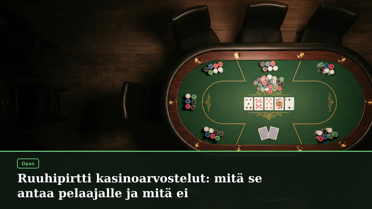 Ruuhipirtti kasinoarvostelut: mitä se antaa pelaajalle ja mitä ei