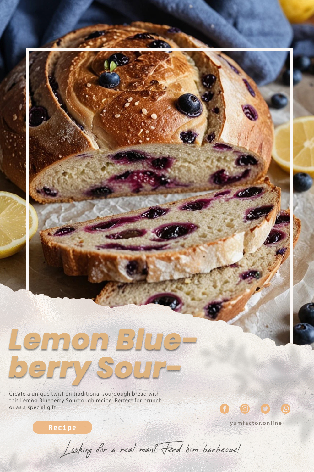 Lemon Blueberry Sourdough Bread Formula