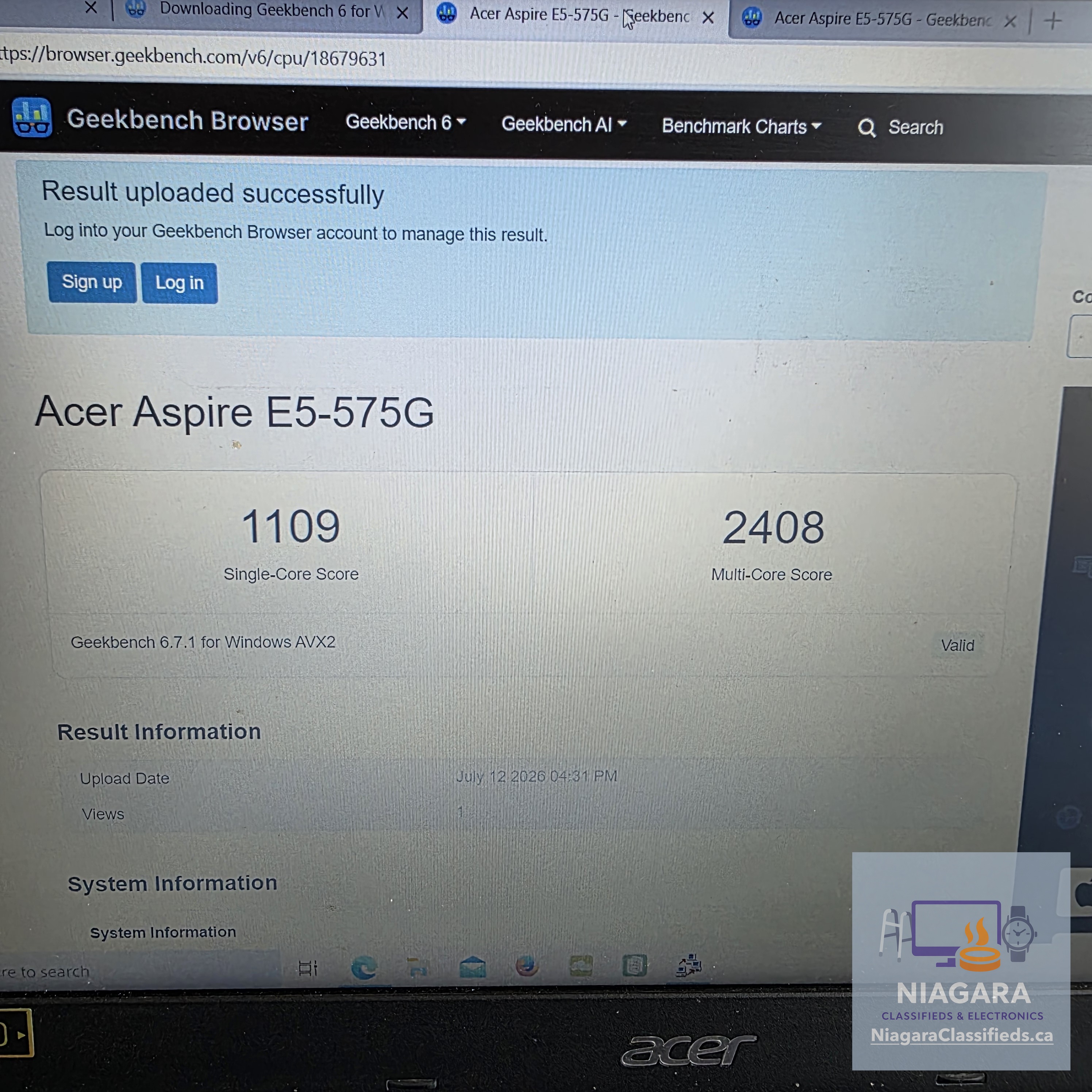 Acer Aspire E5-575G-55NW - Core i5 7th gen, 16GB RAM - NEW THERMAL PASTE AND PADS! – Image 3