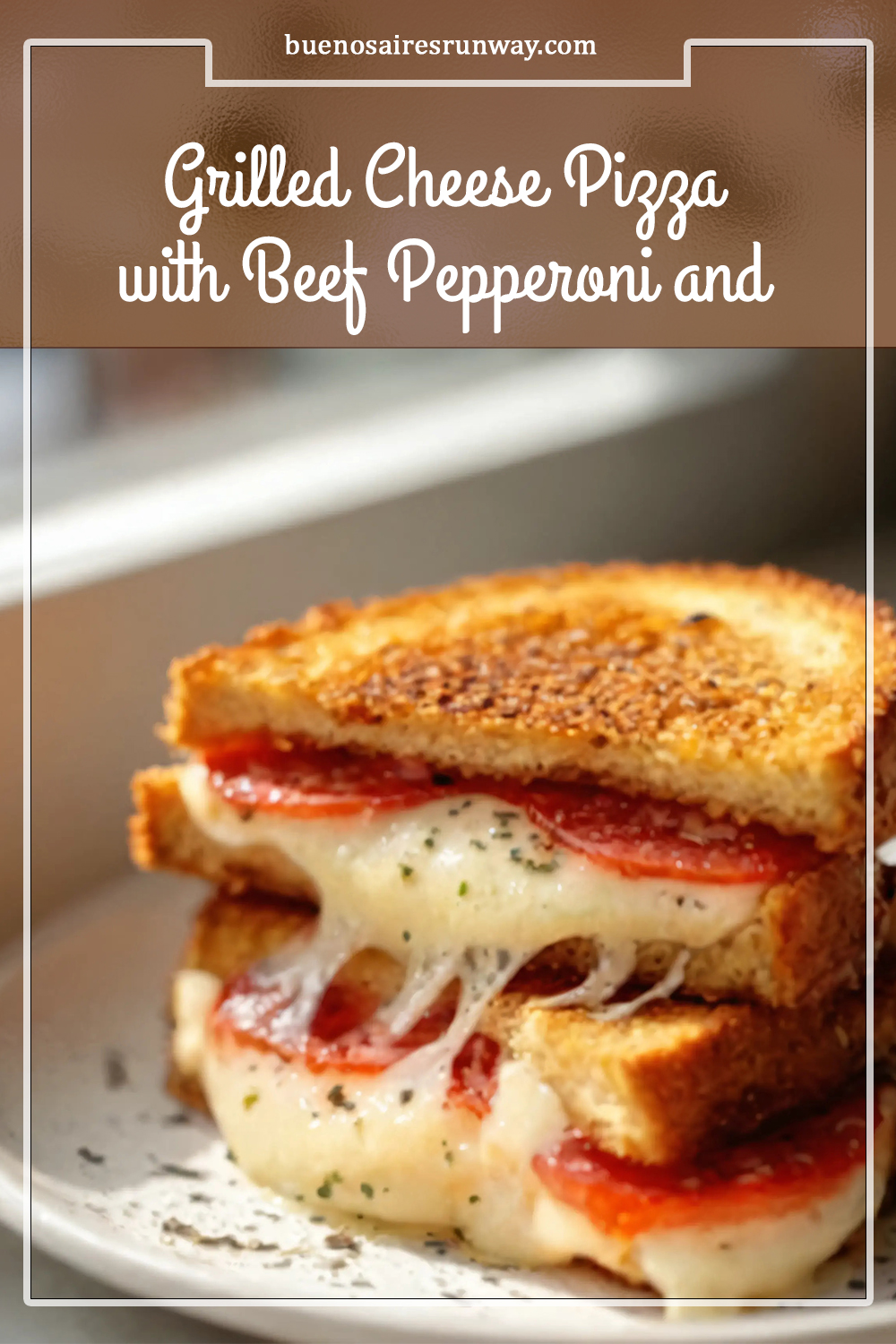 Grilled Cheese Pizza with Beef Pepperoni and Mozzarella