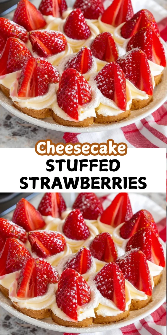 Cheesecake Stuffed Strawberries – Easy No-Bake Treat
