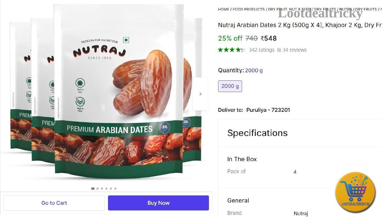  nutraj Arabian Dates – Just ₹548 | Loot Ka Maal