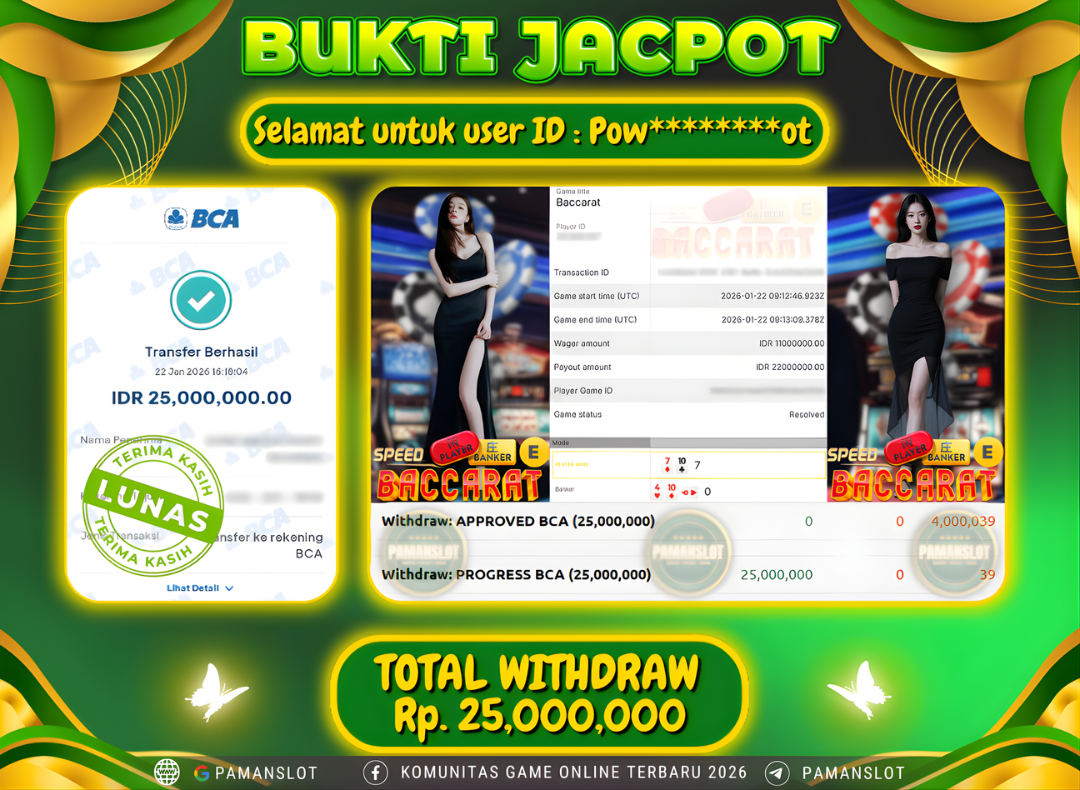 PAMANSLOT JACKPOT Game Live Games EVO-Speed Baccarat E! Rp.25,000,000- LUNAS