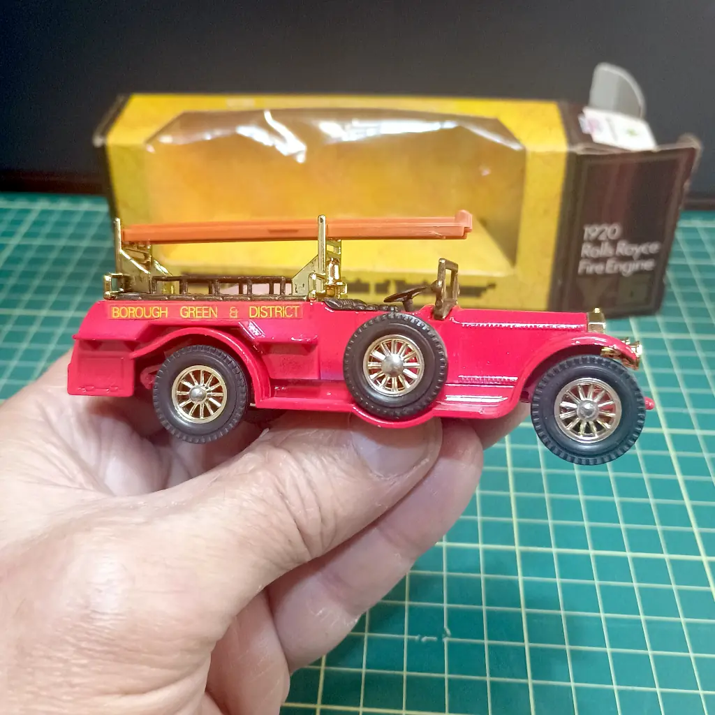 Caminhão de Bombeiros Rolls Royce 1920 Matchbox Antigo Y-6 1:48 Models of Yesteryear – Inglaterra - Foto 8