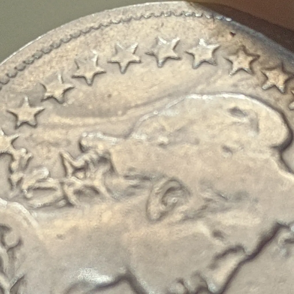 Moeda 200 Réis 1931 MBC com Erro de Cunho Trincado no Anverso KM# 519. - Foto 4