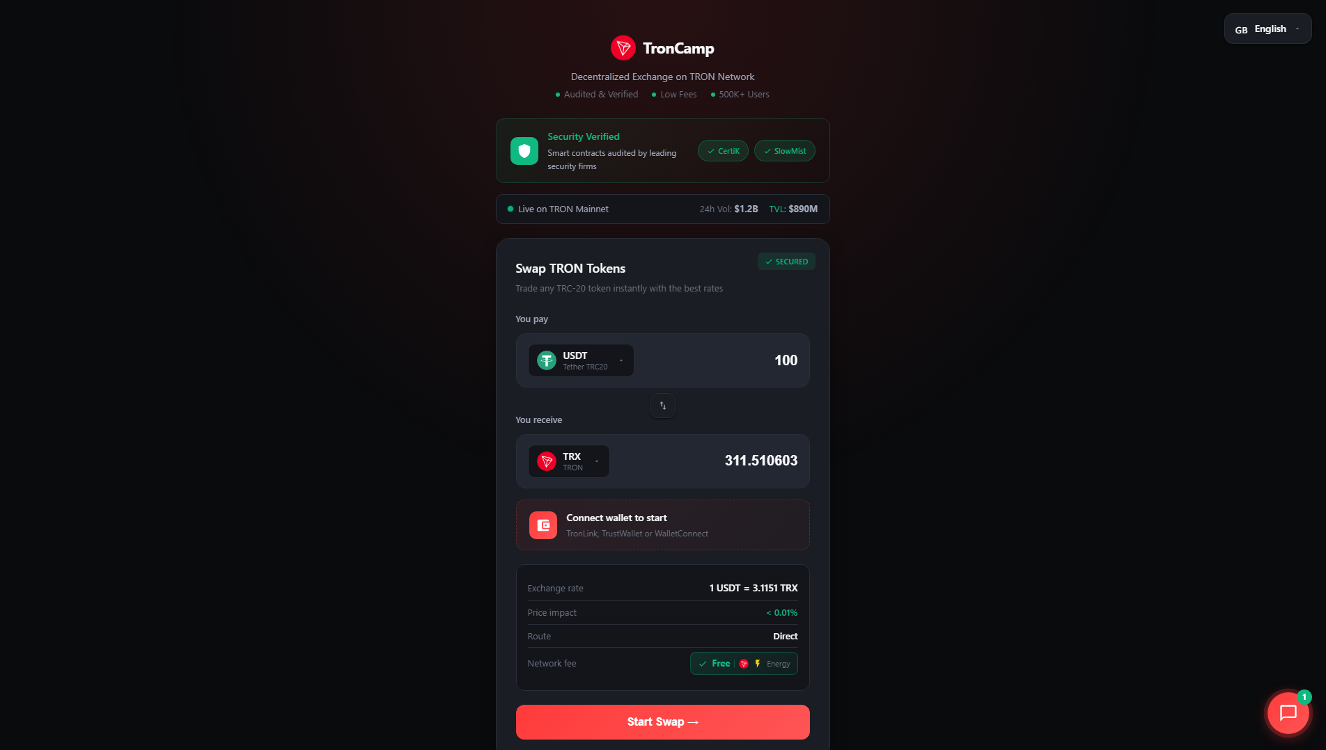Stored capture of tronswap.icu