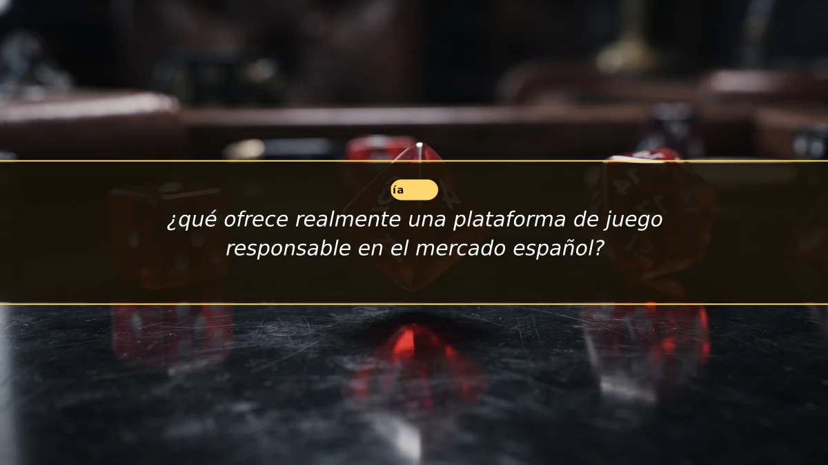 ¿qué ofrece realmente una plataforma de juego responsable en el mercado español?