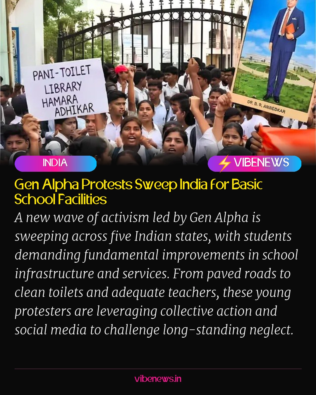 Gen Alpha Protests Sweep India for Basic School Facilities