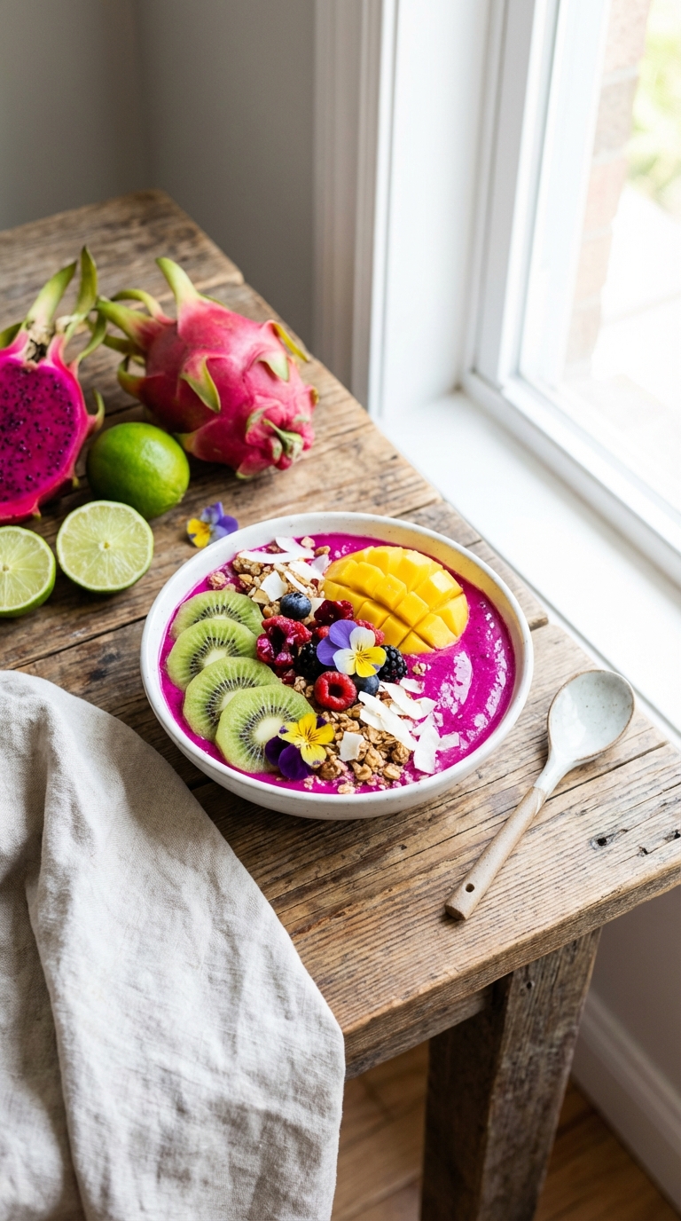 Vibrant Dragonfruit Pitaya Bowl — Energizes Your Morning