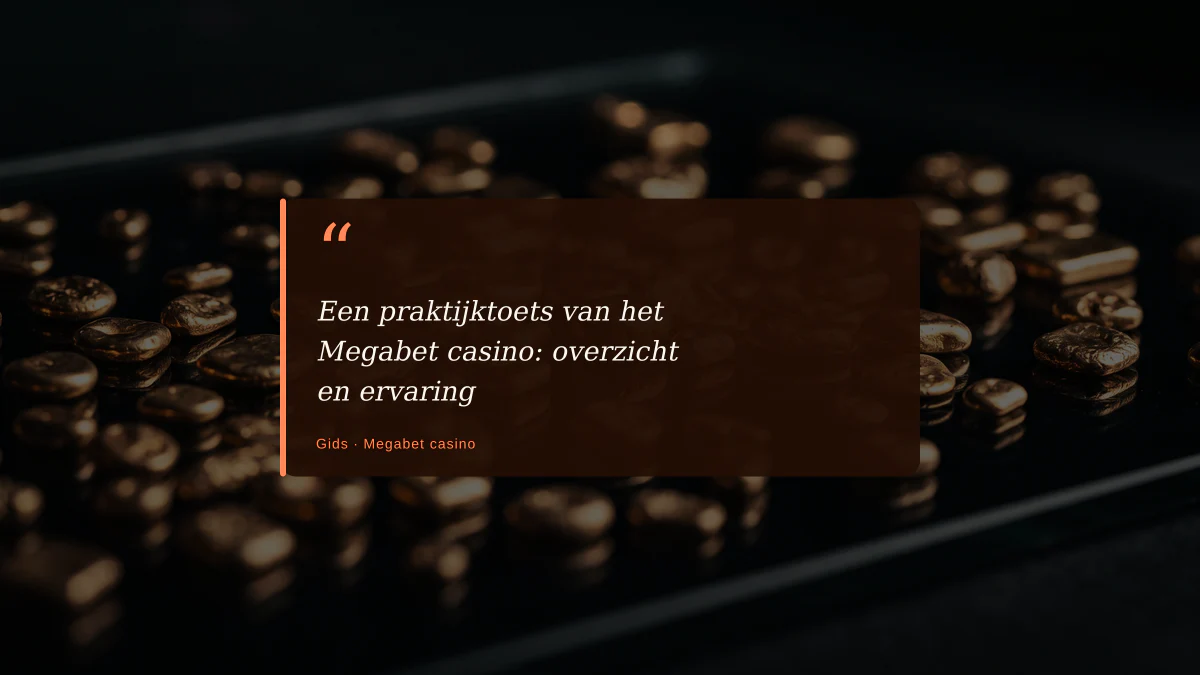 Een praktijktoets van het Megabet casino: overzicht en ervaring