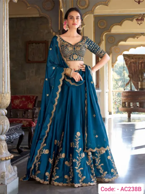 Blue color designer lehenga choli