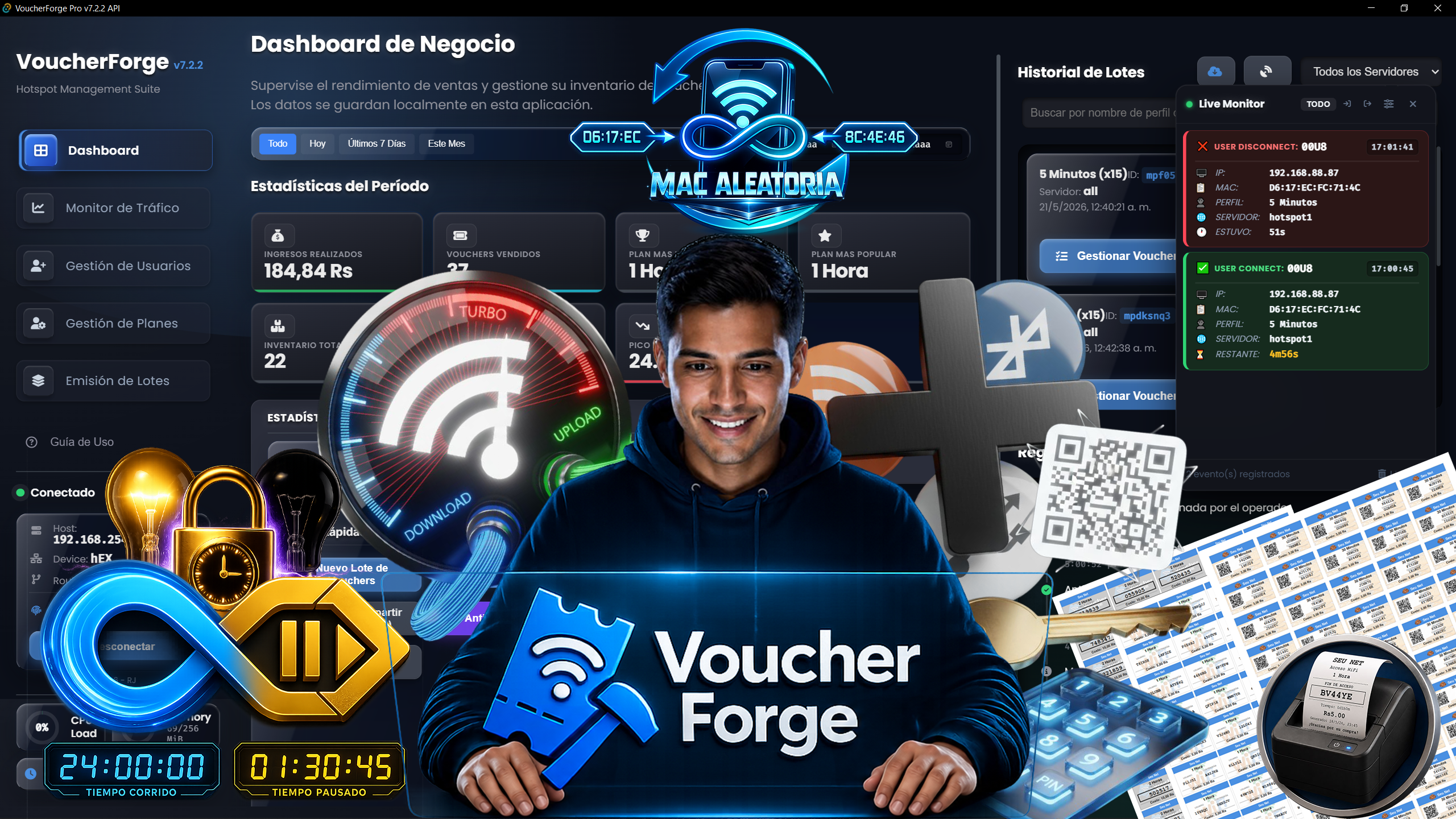 Arquitectura visual de VoucherForge Pro v7.2.2