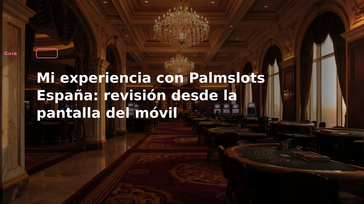 Mi experiencia con Palmslots España: revisión desde la pantalla del móvil