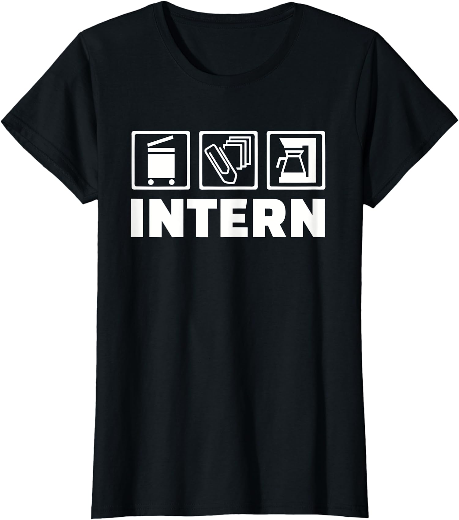 Intern Tools Coffee Maker Paperclip Bin Funny Gift Ladies’ Crewneck T-Shirt