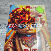 Алмазная мозаика Brushme Осенняя кошечка 40*50 см на подрамнике (арт. DBS1083)