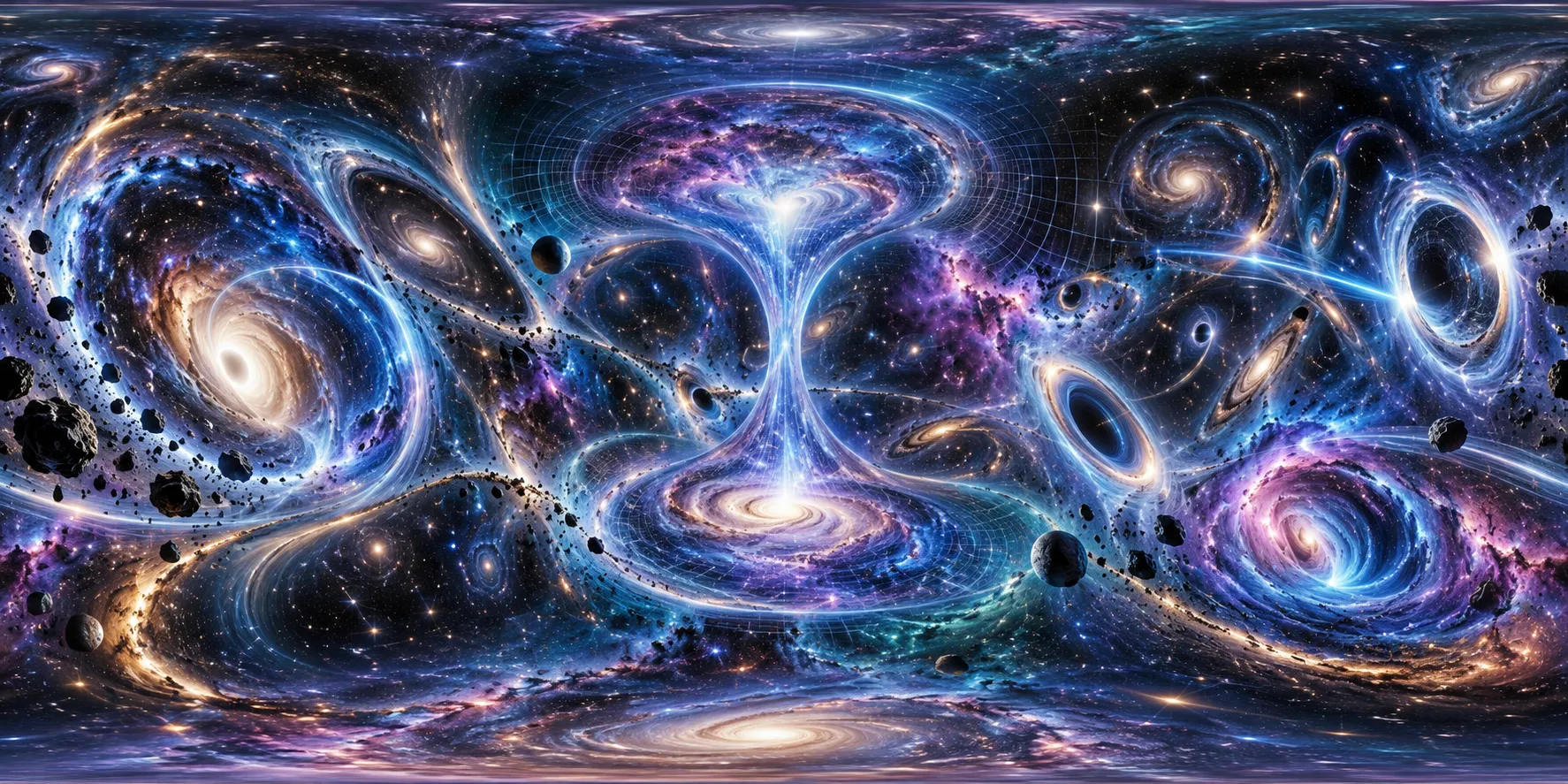 Room 06 — Cage Panorama B — Wormholes — 360 degree equirectangular