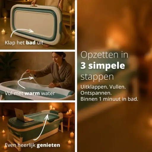 Sans Marque Opvouwbaar Bad - Ligbad voor Volwassenen - ZitBadXL.nl