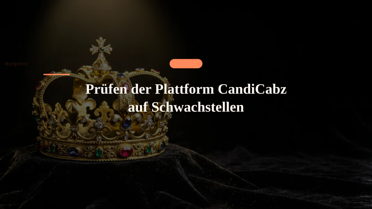 Prüfen der Plattform CandiCabz auf Schwachstellen