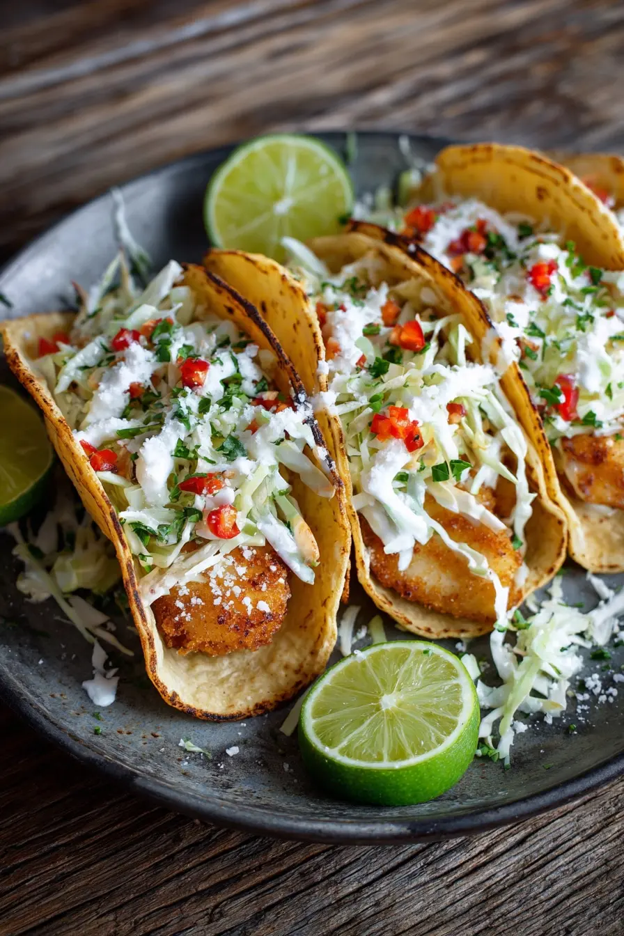 Crispy Fish Tacos with Slaw: Perfect Coastal Dinner Delight