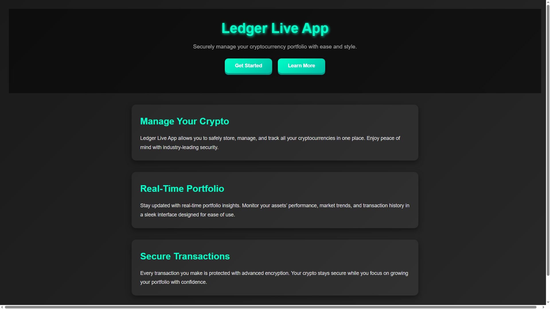 Screenshot of leger-web-app.pages.dev