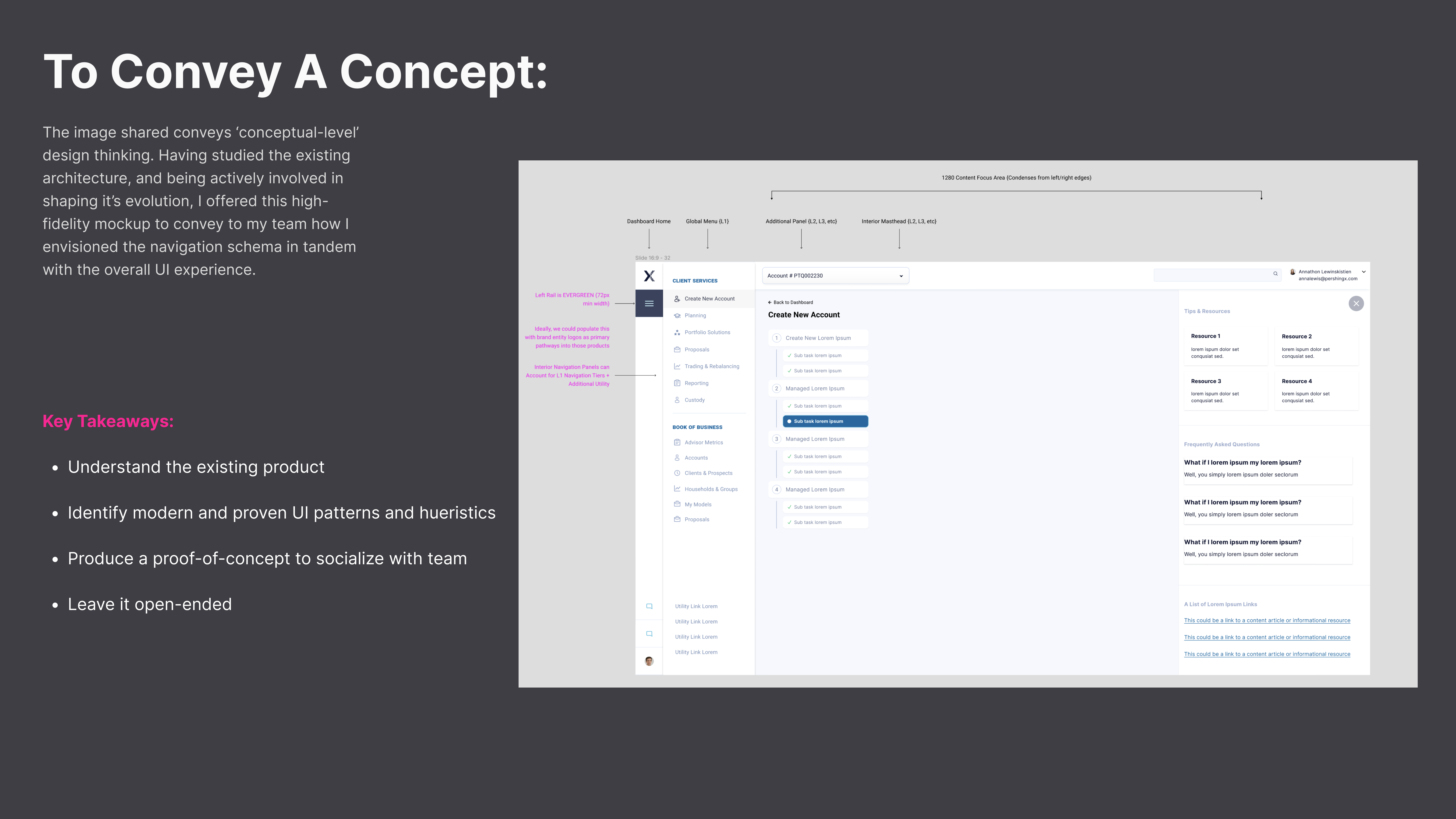 User/Data Flows — current and proposed account opening flow