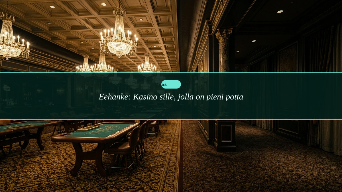 Eehanke: Kasino sille, jolla on pieni potta