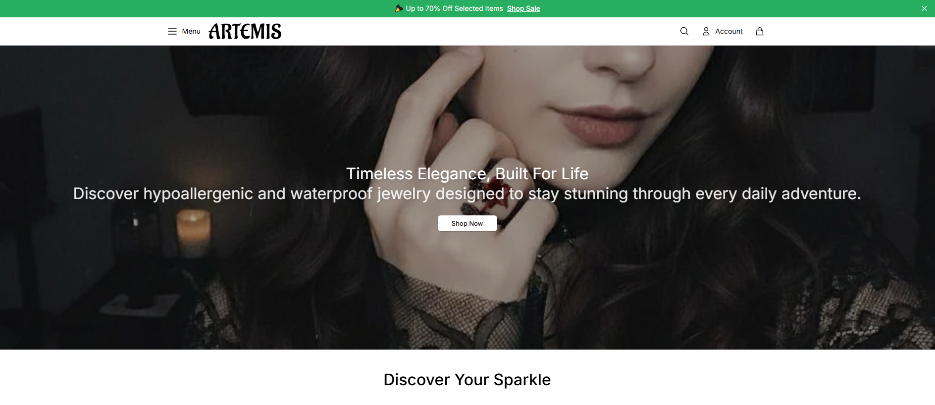 Stored capture of artemisjewelsofficial.shop