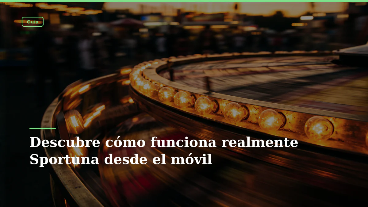 Descubre cómo funciona realmente Sportuna desde el móvil