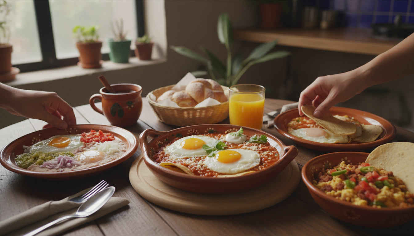 35 Best Mexican Breakfast Ideas Huevos rancheros with eggs, salsa, beans, avocado, and warm tortillas for a Mexican breakfast