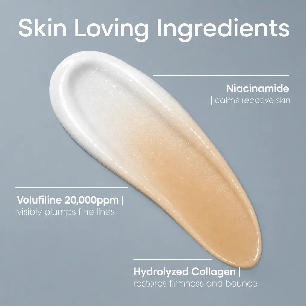 Skin loving ingredients texture swatch