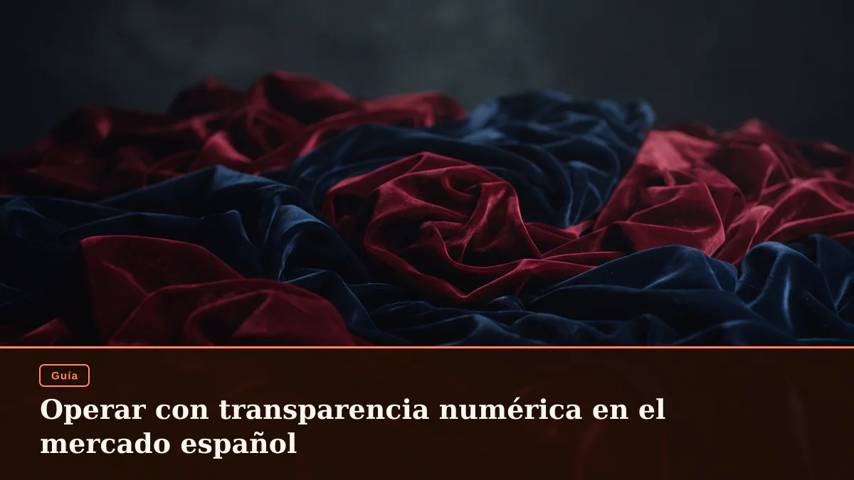 Operar con transparencia numérica en el mercado español